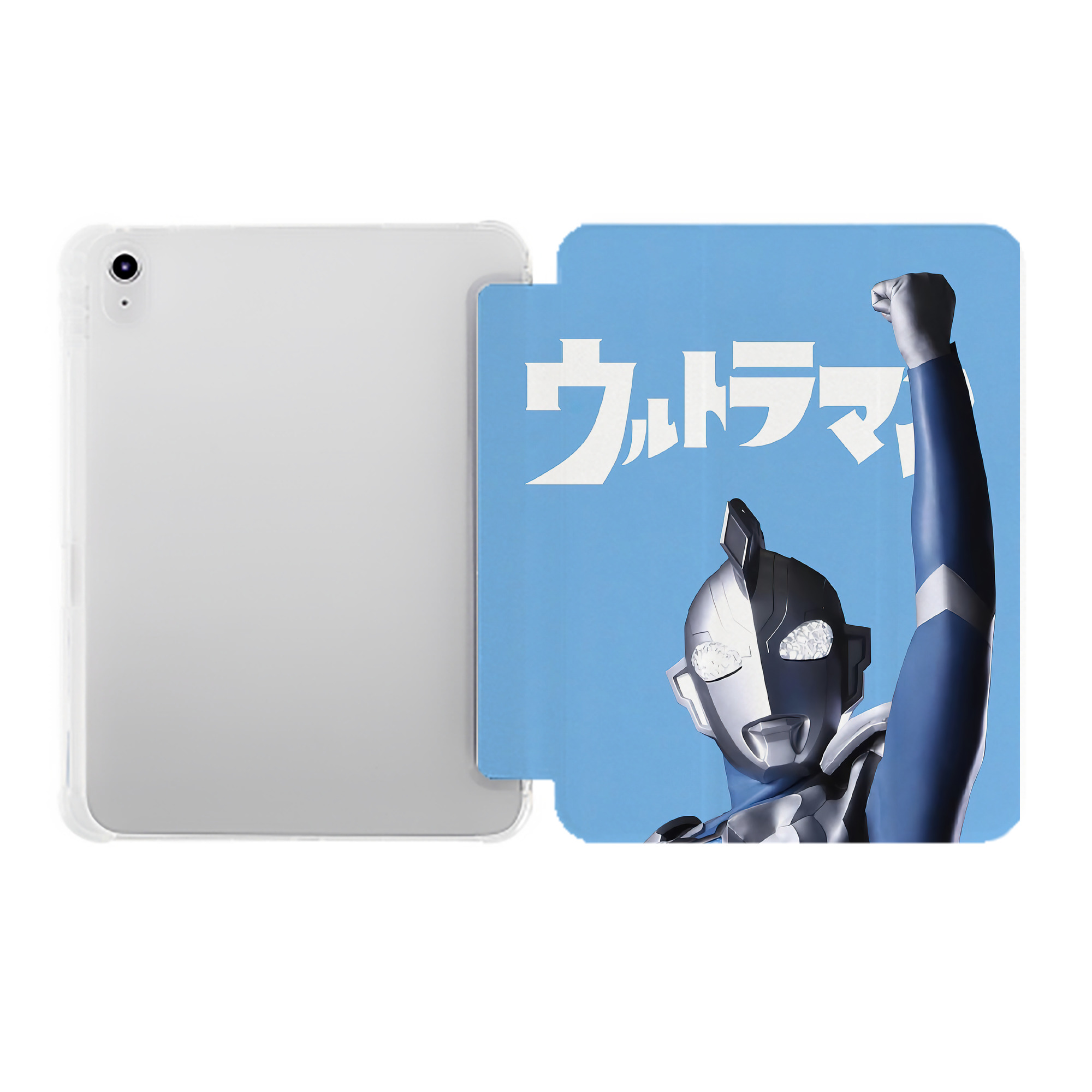 （画像用） ウルトラマン Ultraman IPad ケース ペン収納付き 三つ折りスタンド PUレザー×シリコン 対応機種9.5/10.5/10.9インチ